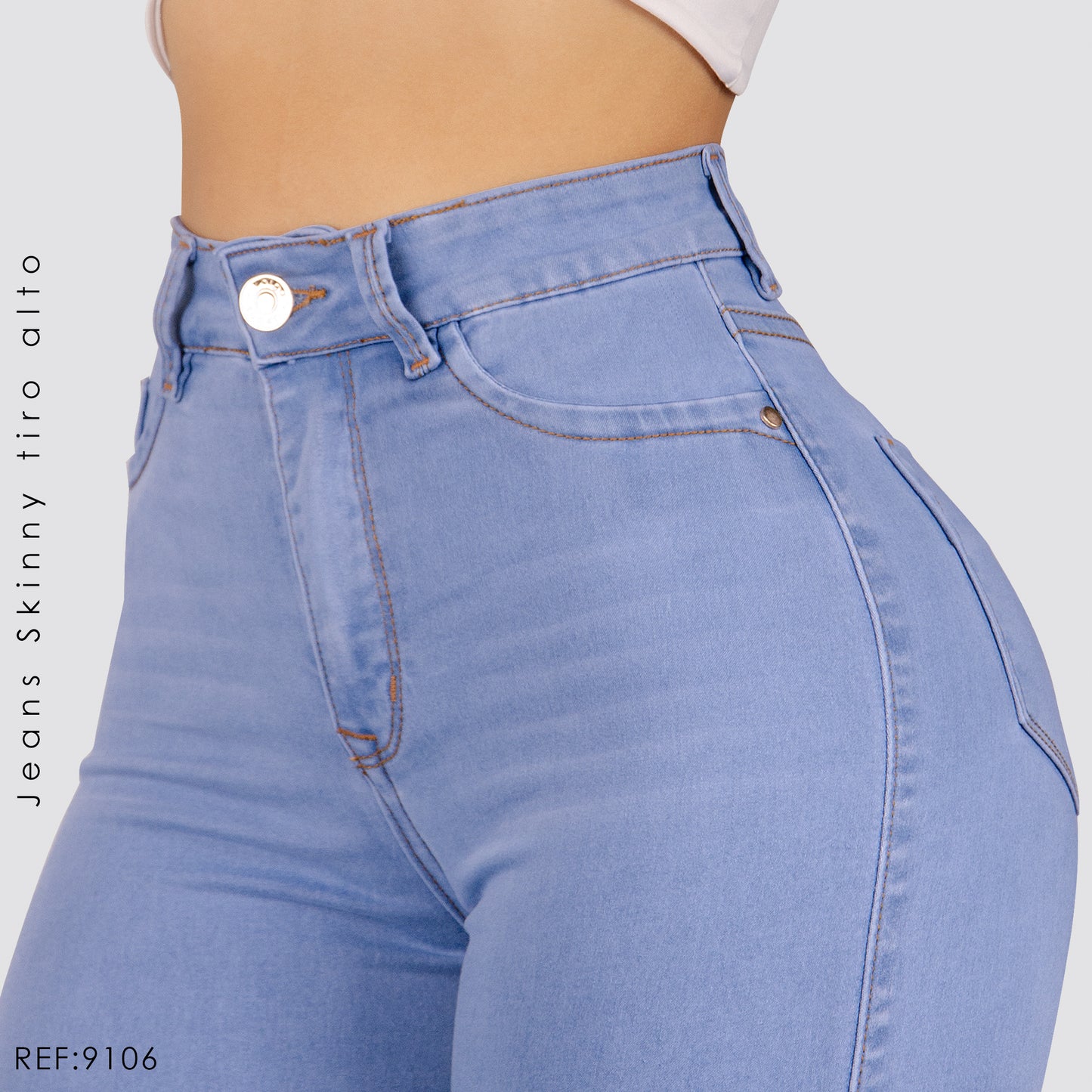 JEANS MUJER SKINNY TIRO ALTO 9106