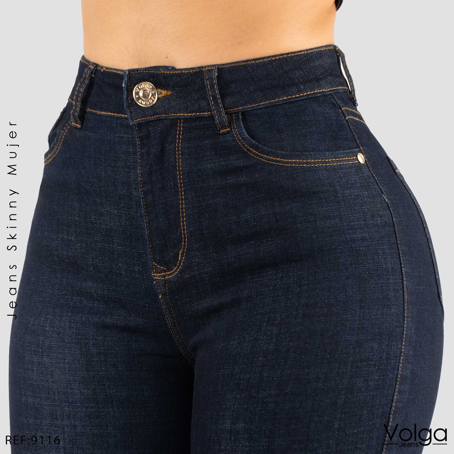 JEANS MUJER SKINNY TIRO ALTO 9116