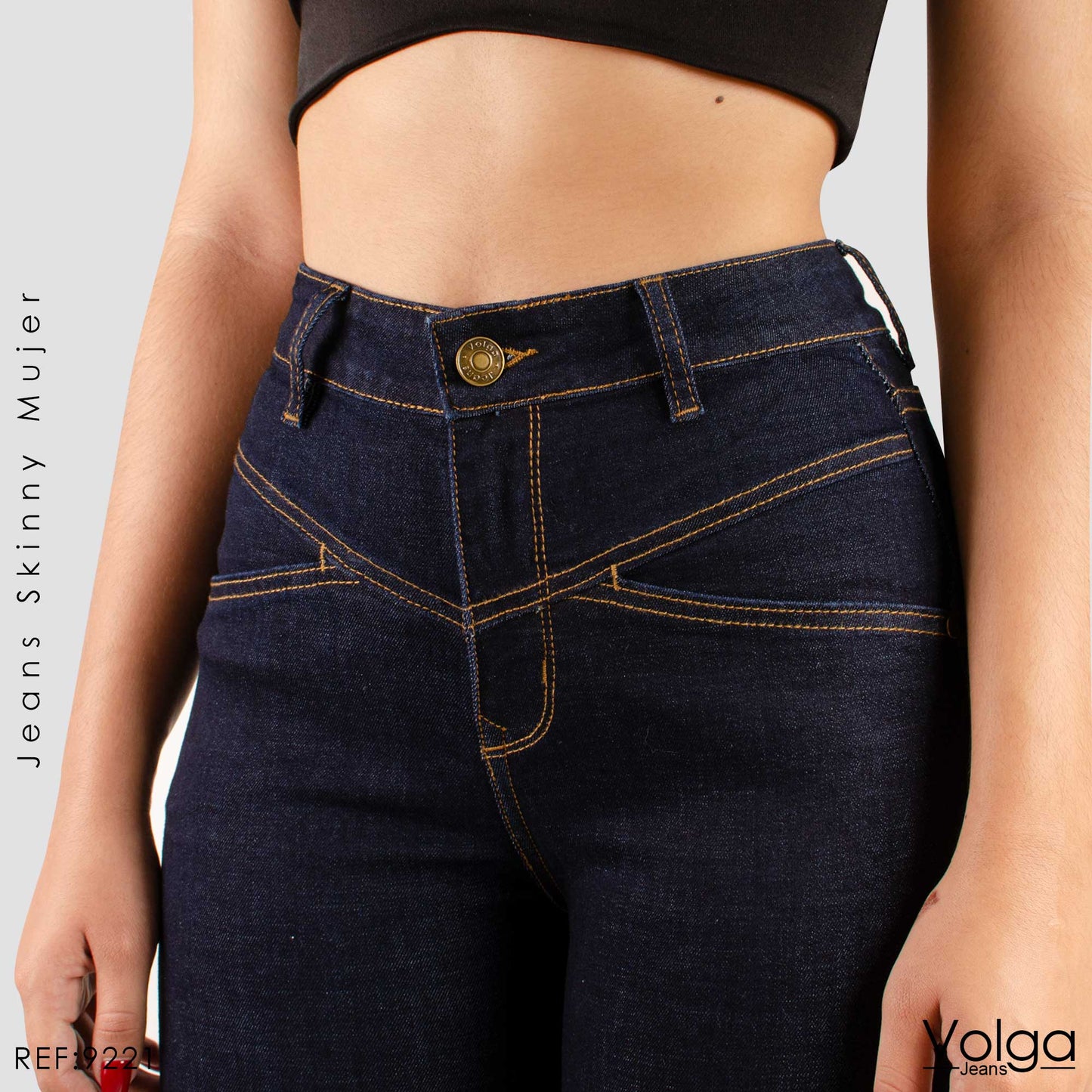 JEANS MUJER SKINNY TIRO ALTO 9221