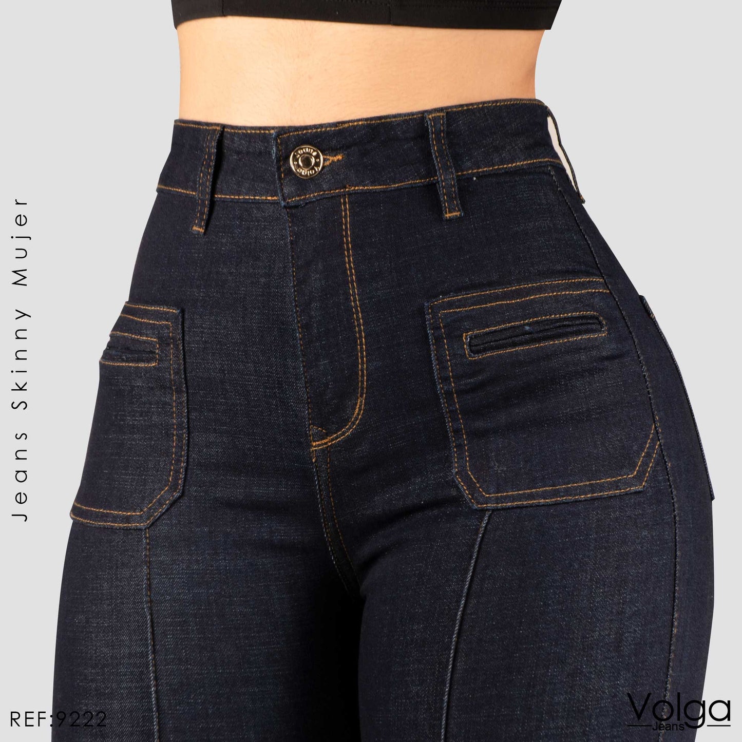 JEANS MUJER SKINNY TIRO ALTO 9222