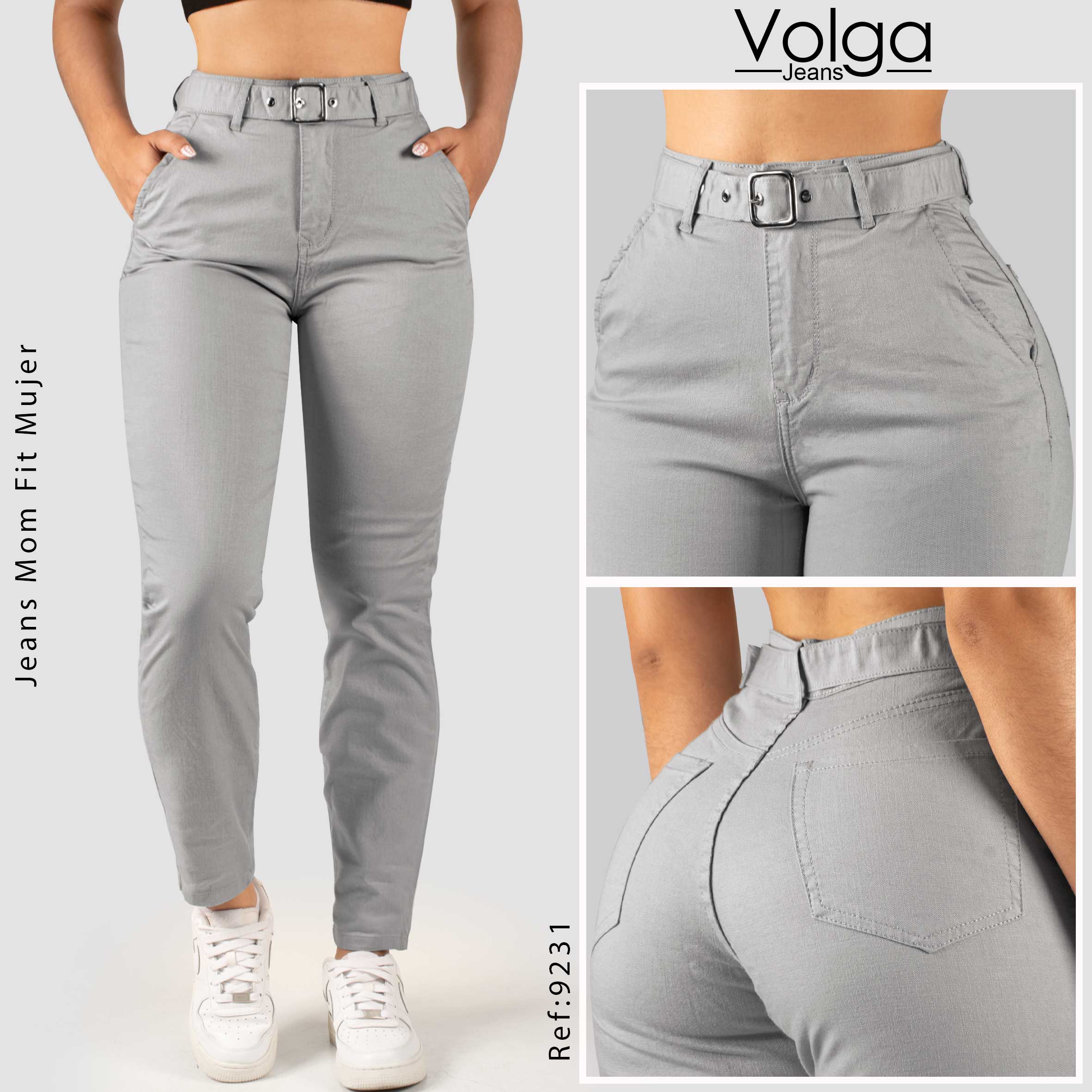 PANTALON DRILL MUJER TIRO ALTO 9231 - Main Image