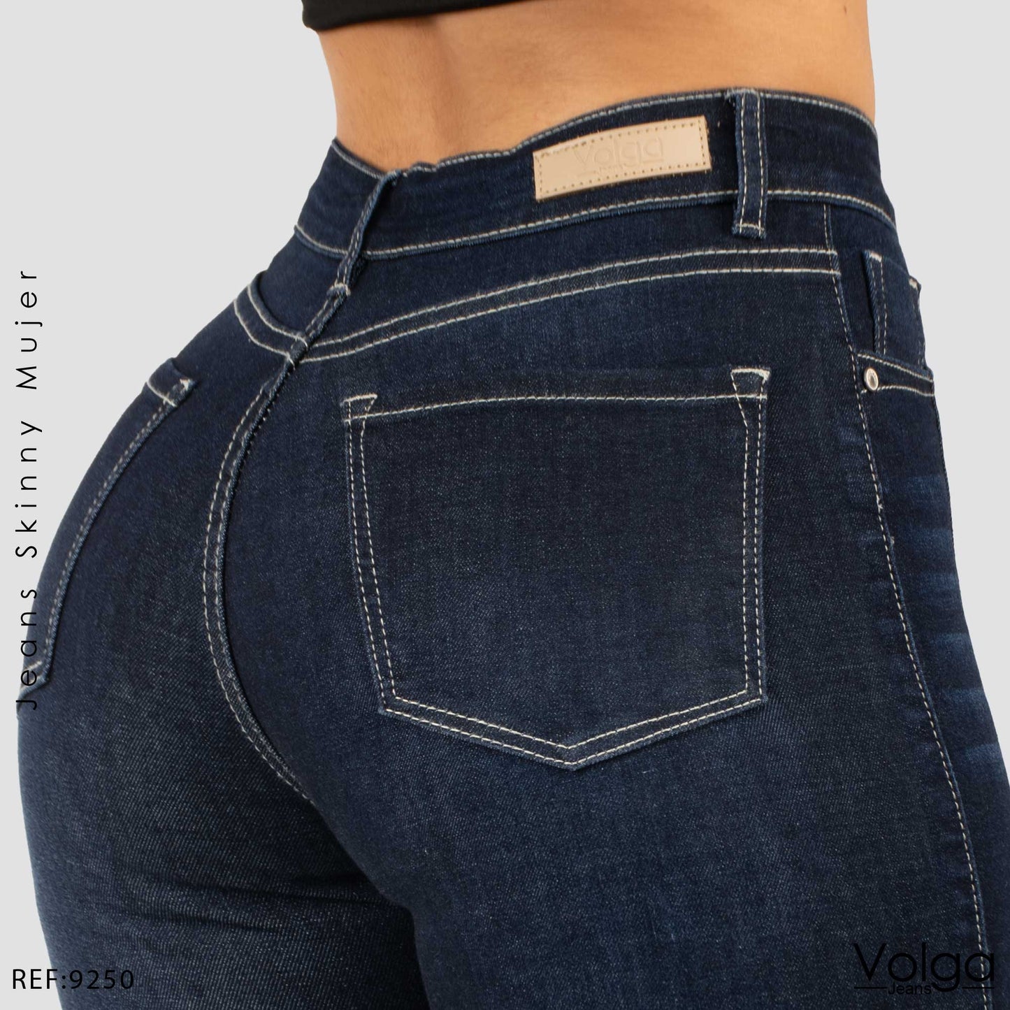 JEANS MUJER SKINNY TIRO ALTO 9250