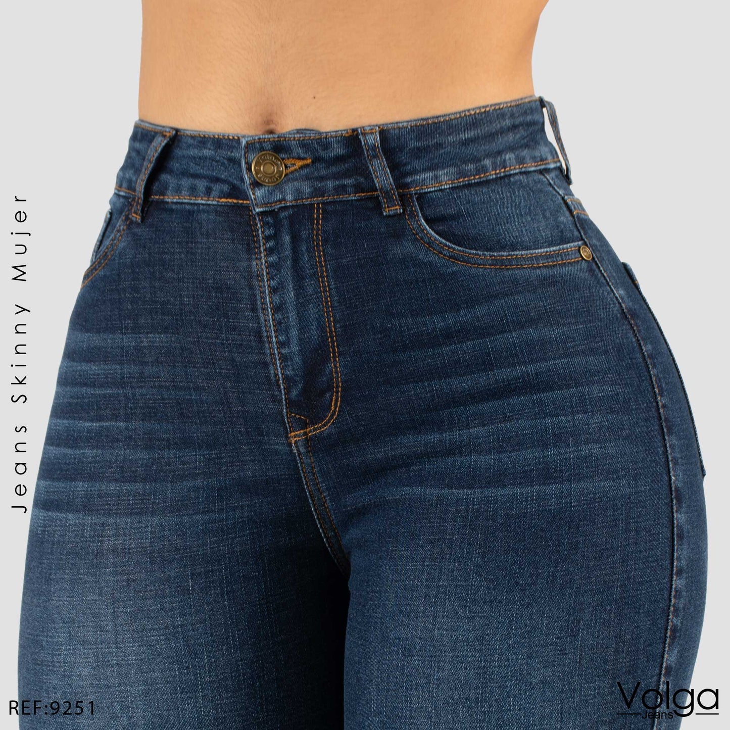 JEANS MUJER SKINNY TIRO ALTO 9251