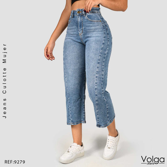 JEANS MUJER CULOTTE TIRO ALTO 9279