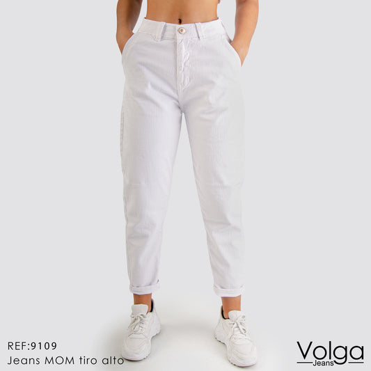 JEANS MUJER MOM TIRO ALTO 9109