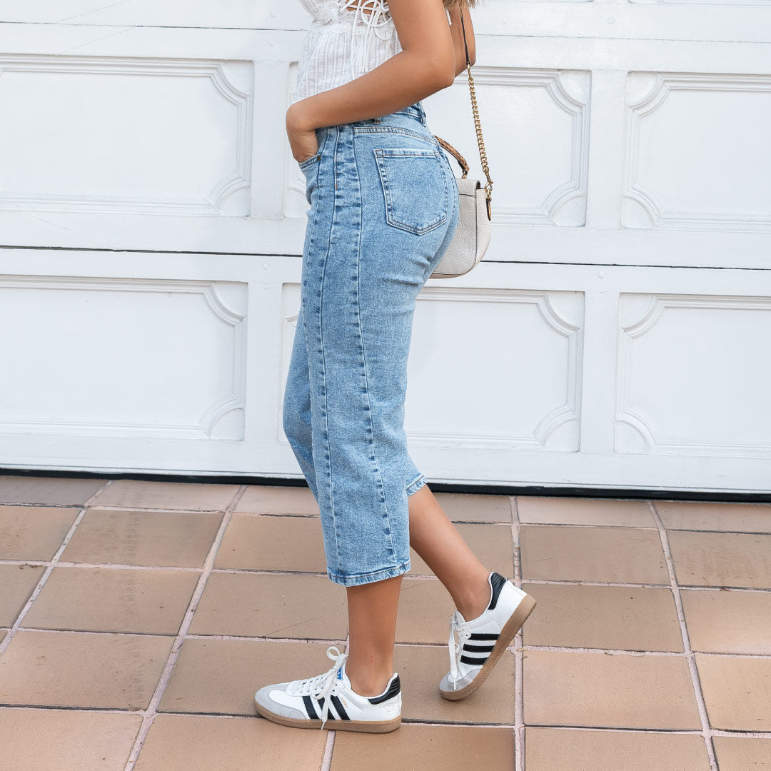JEANS MUJER CULOTTE TIRO ALTO 9279