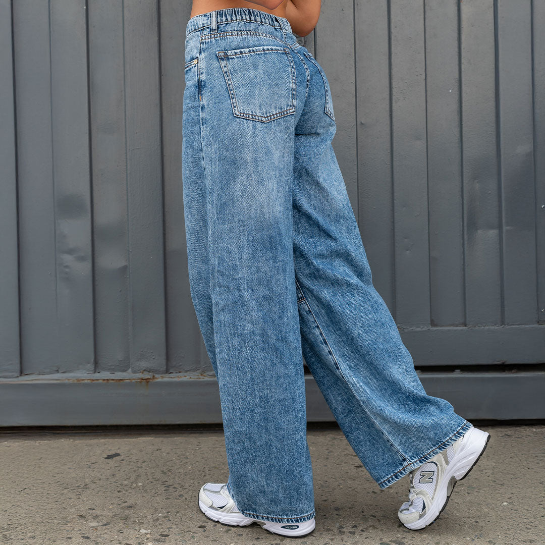 JEANS MUJER RIGIDO BAGGYTIRO ALTO 9287