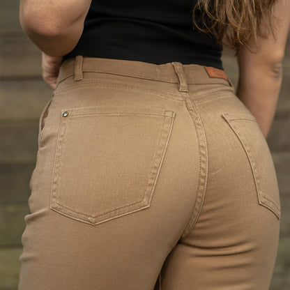 PANTALON MUJER MOM FLARE TIRO ALTO 9295