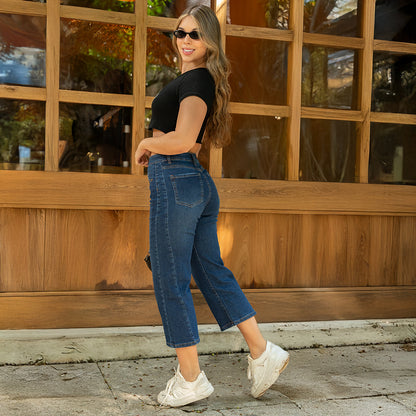 JEANS MUJER CULOTTE TIRO ALTO 9293