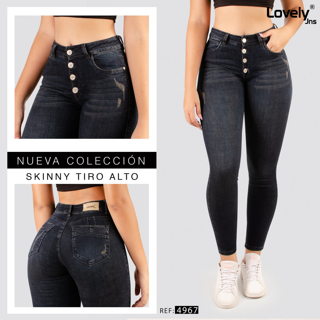 JEANS MUJER SKINNY TIRO ALTO 4967