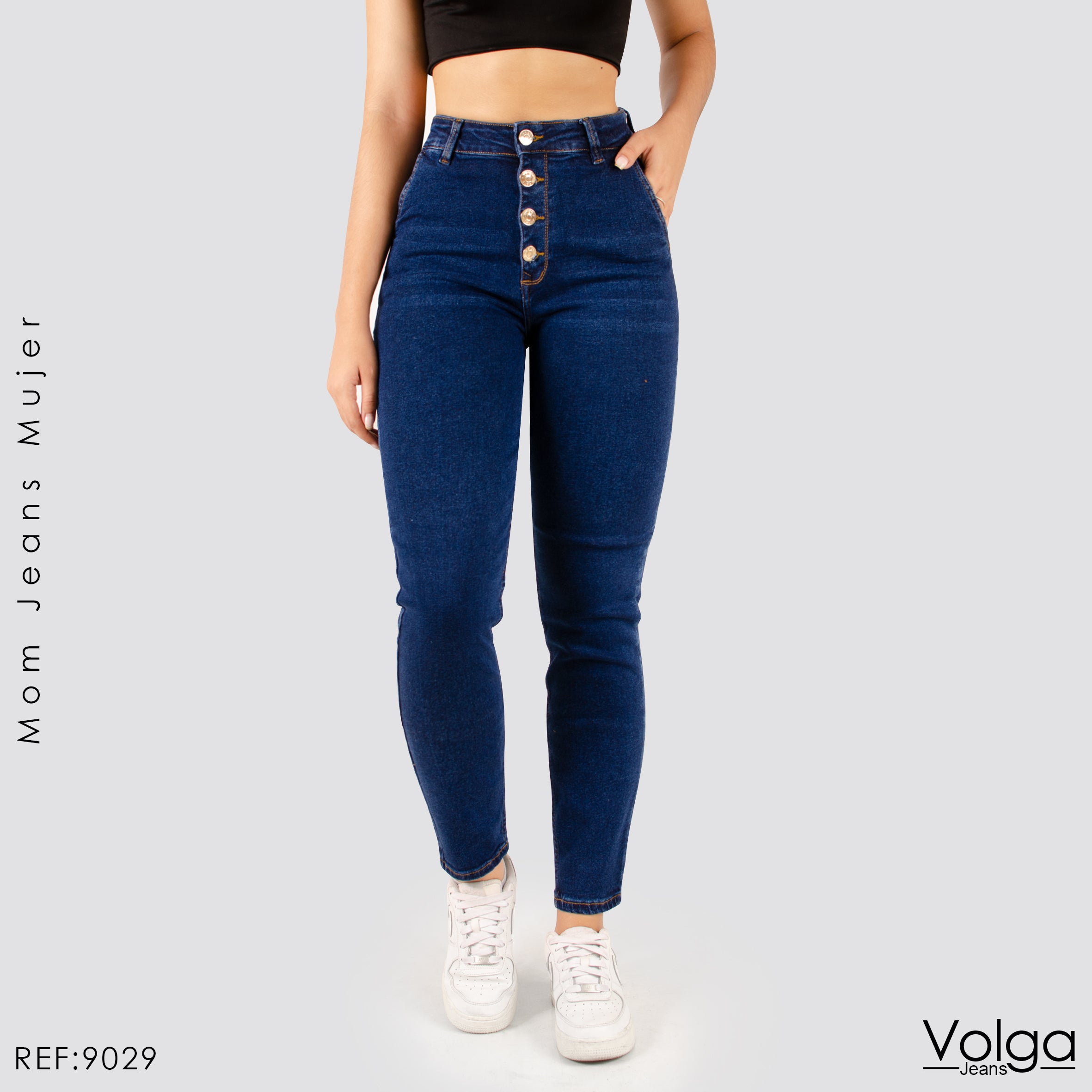 JEANS MUJER MOM TIRO ALTO 9029