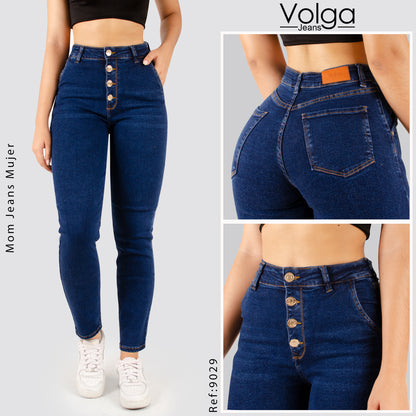 JEANS MUJER MOM TIRO ALTO 9029