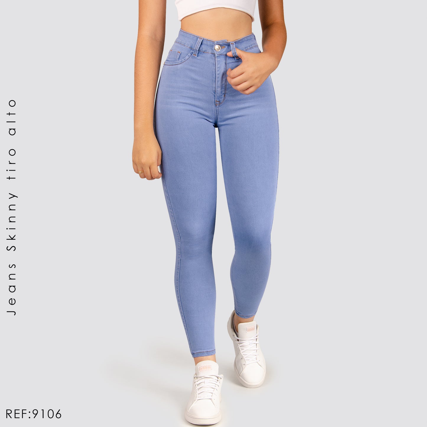 JEANS MUJER SKINNY TIRO ALTO 9106