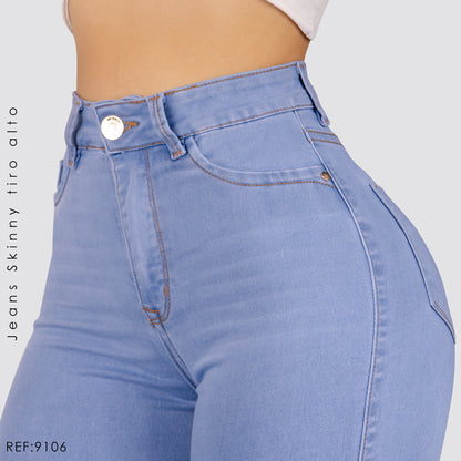 JEANS MUJER SKINNY TIRO ALTO 9106