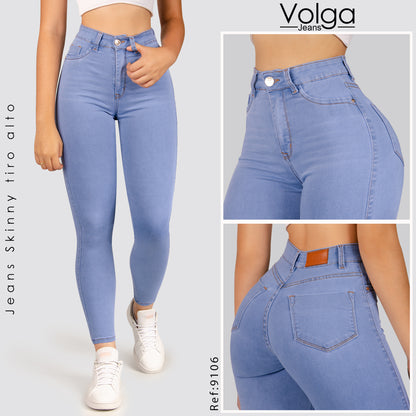 JEANS MUJER SKINNY TIRO ALTO 9106