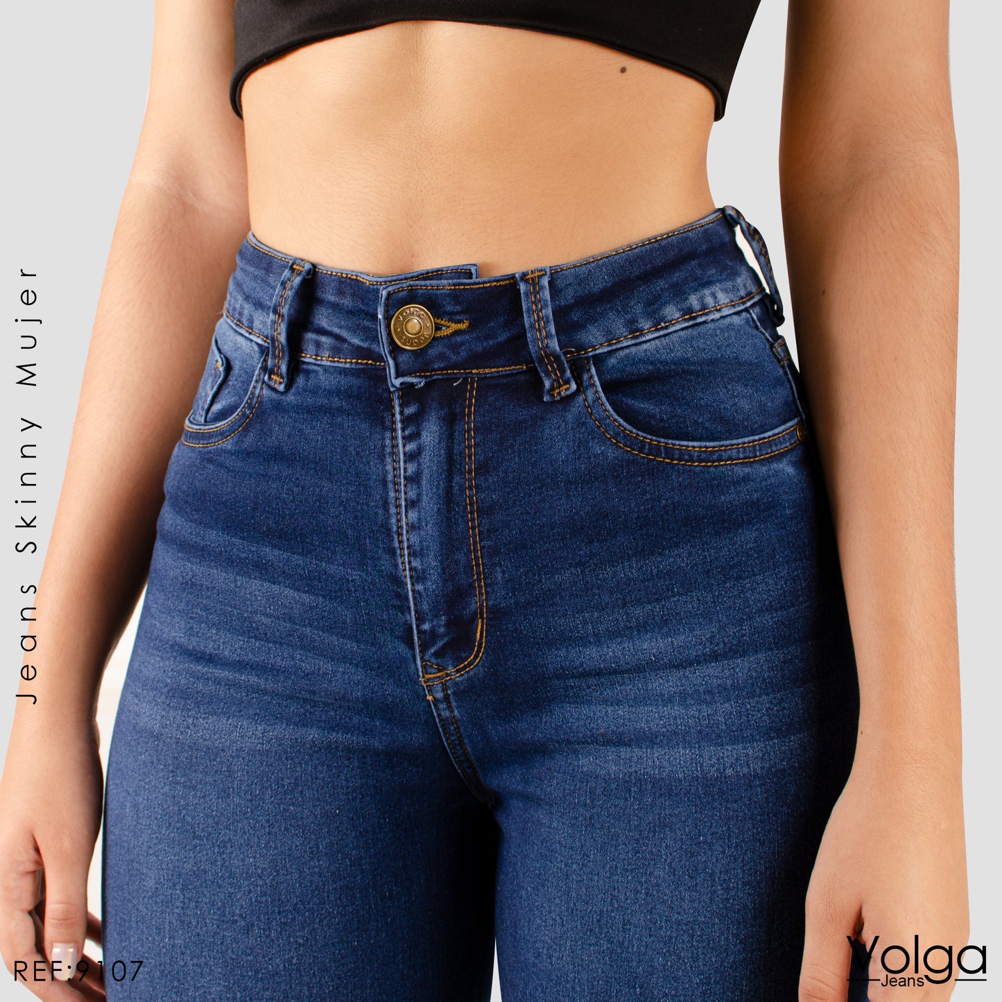 JEANS MUJER SKINNY TIRO ALTO 9107