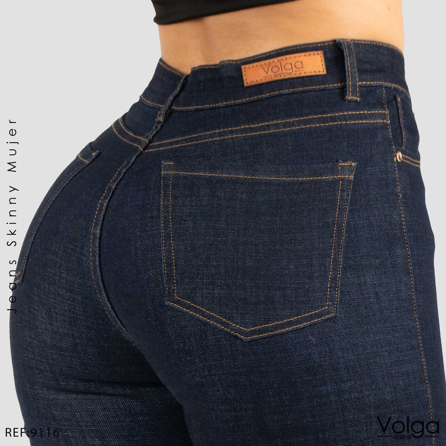 JEANS MUJER SKINNY TIRO ALTO 9116