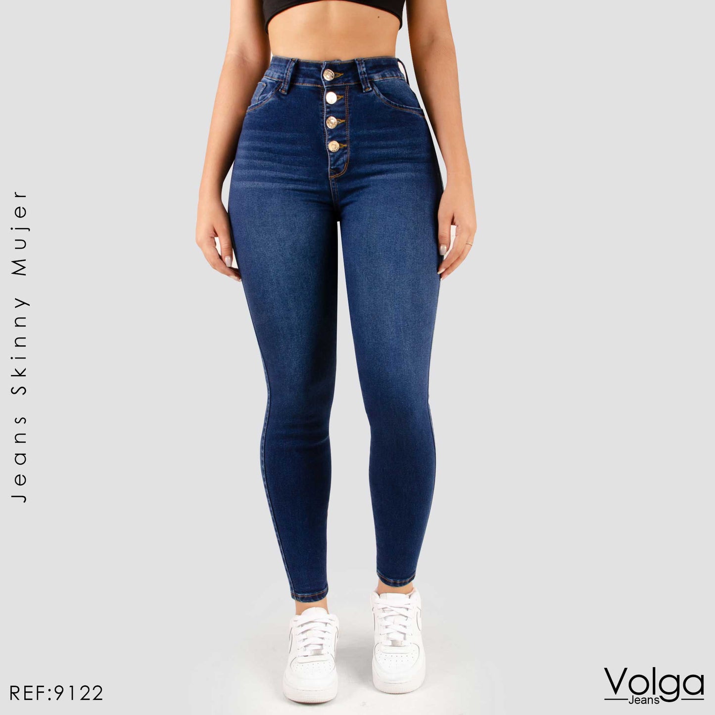 JEANS MUJER SKINNY TIRO ALTO 9122