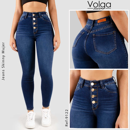JEANS MUJER SKINNY TIRO ALTO 9122