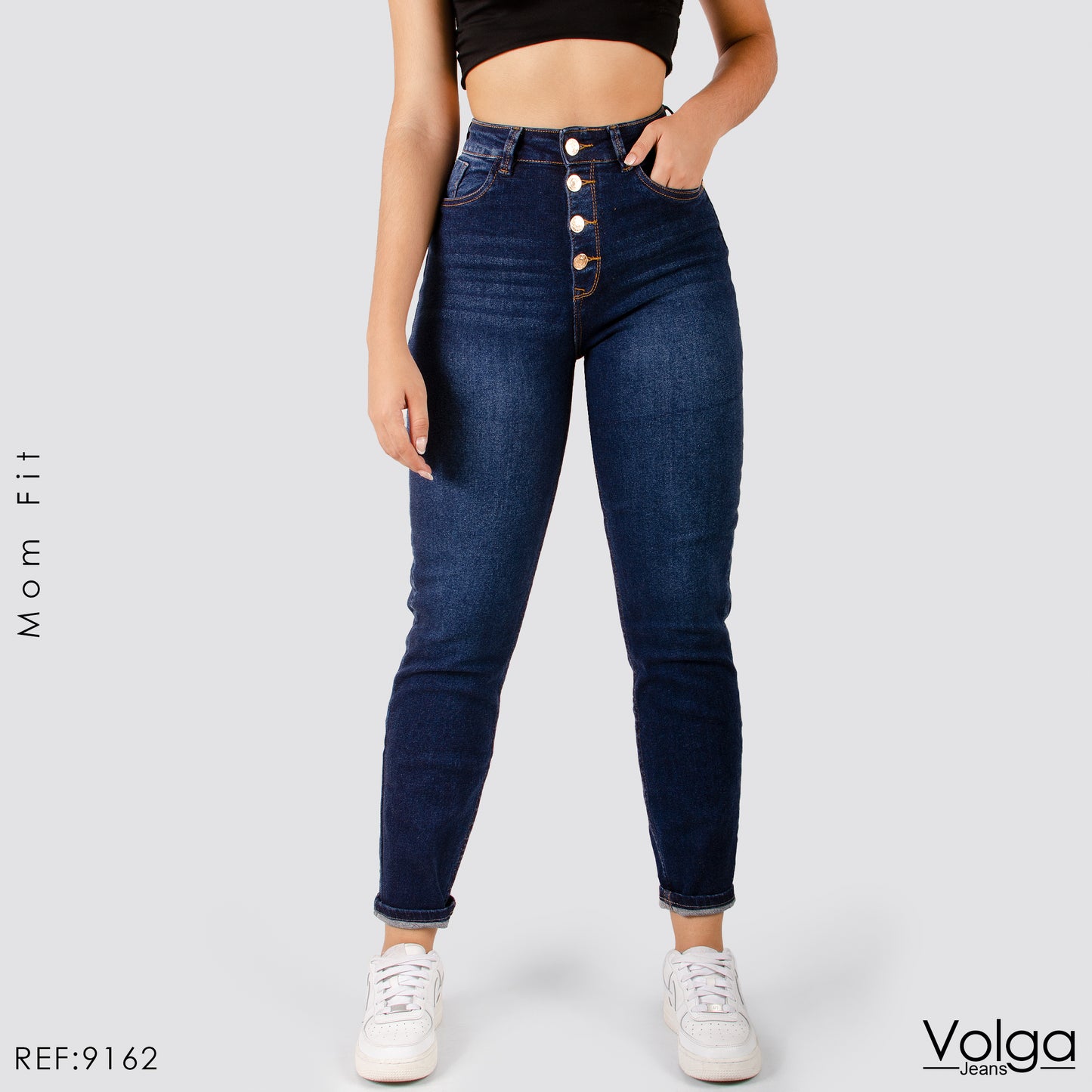 JEANS MUJER MOM FIT TIRO ALTO  9162