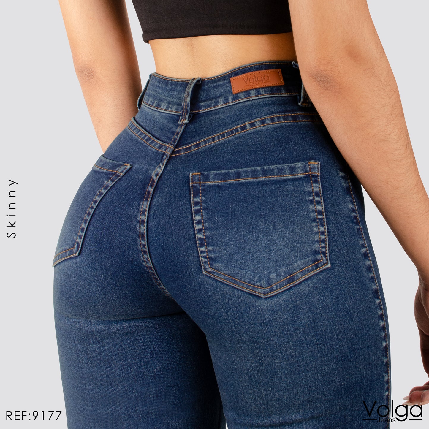 JEANS MUJER SKINNY TIRO ALTO 9177