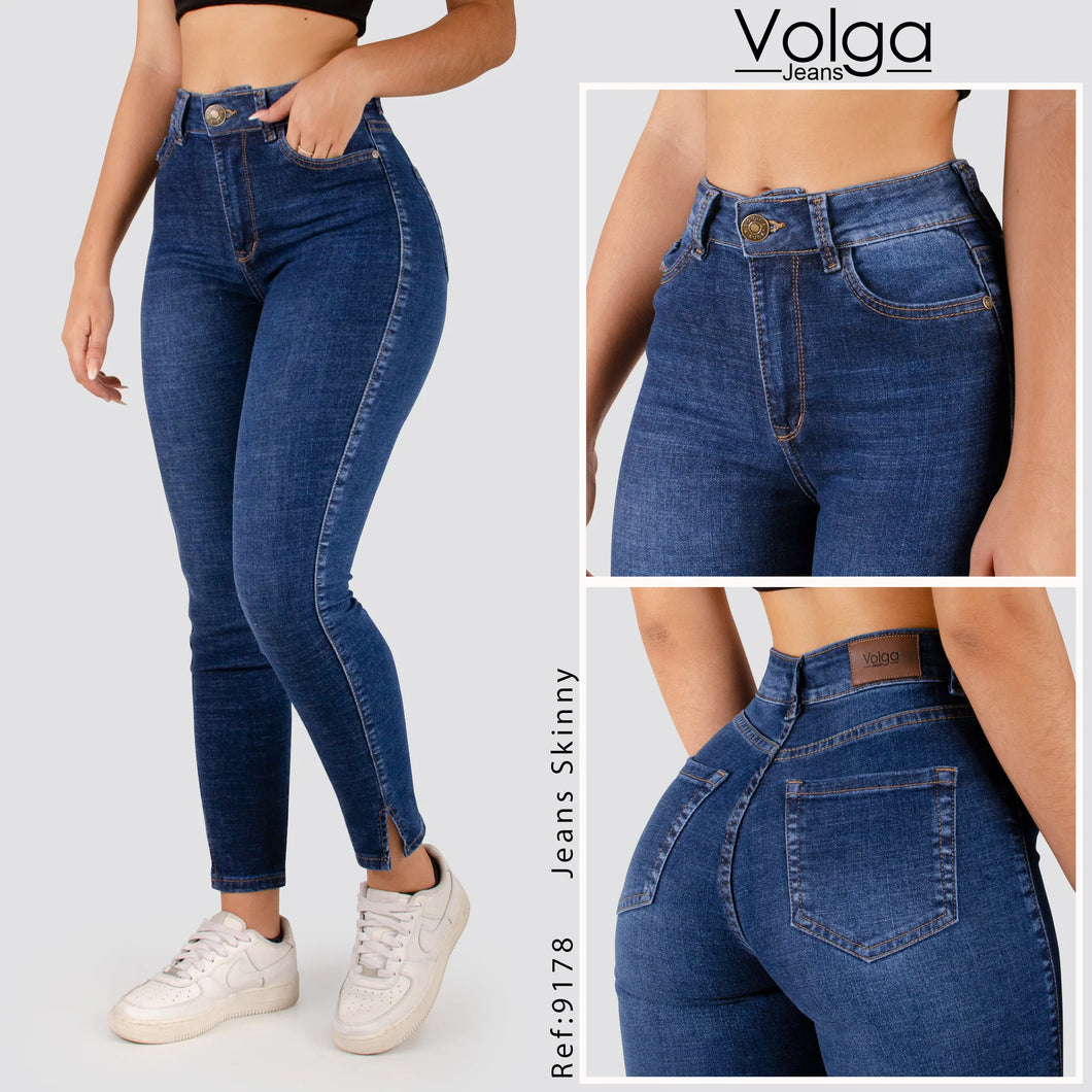 JEANS MUJER SKINNY TIRO ALTO 9178