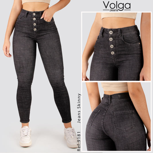 JEANS MUJER SKINNY TIRO ALTO 9181