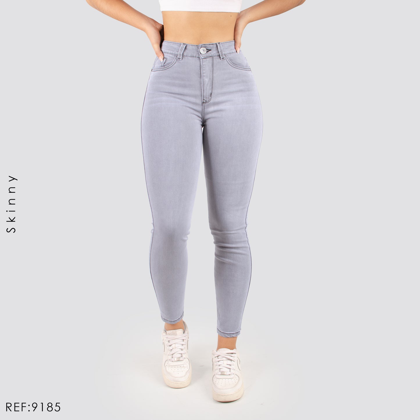 JEANS MUJER SKINNY TIRO ALTO 9185