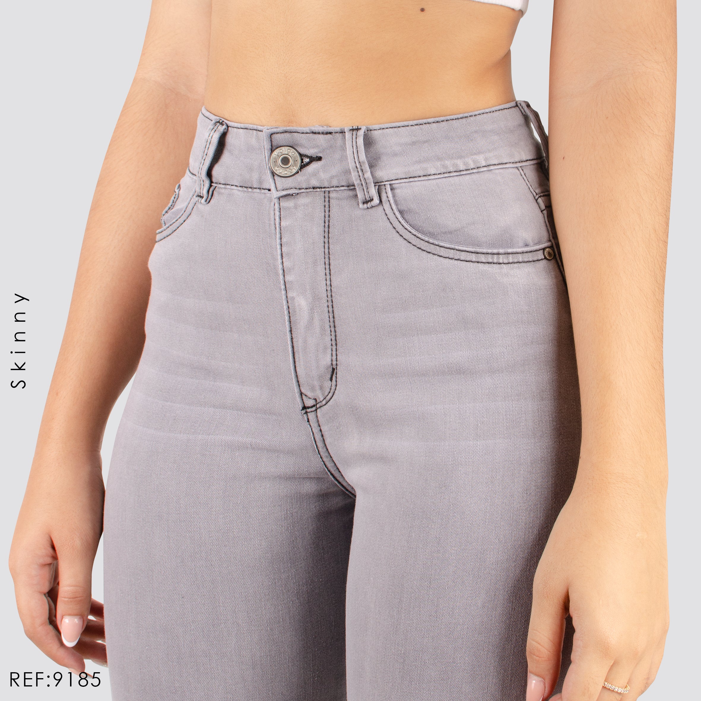 JEANS MUJER SKINNY TIRO ALTO 9185
