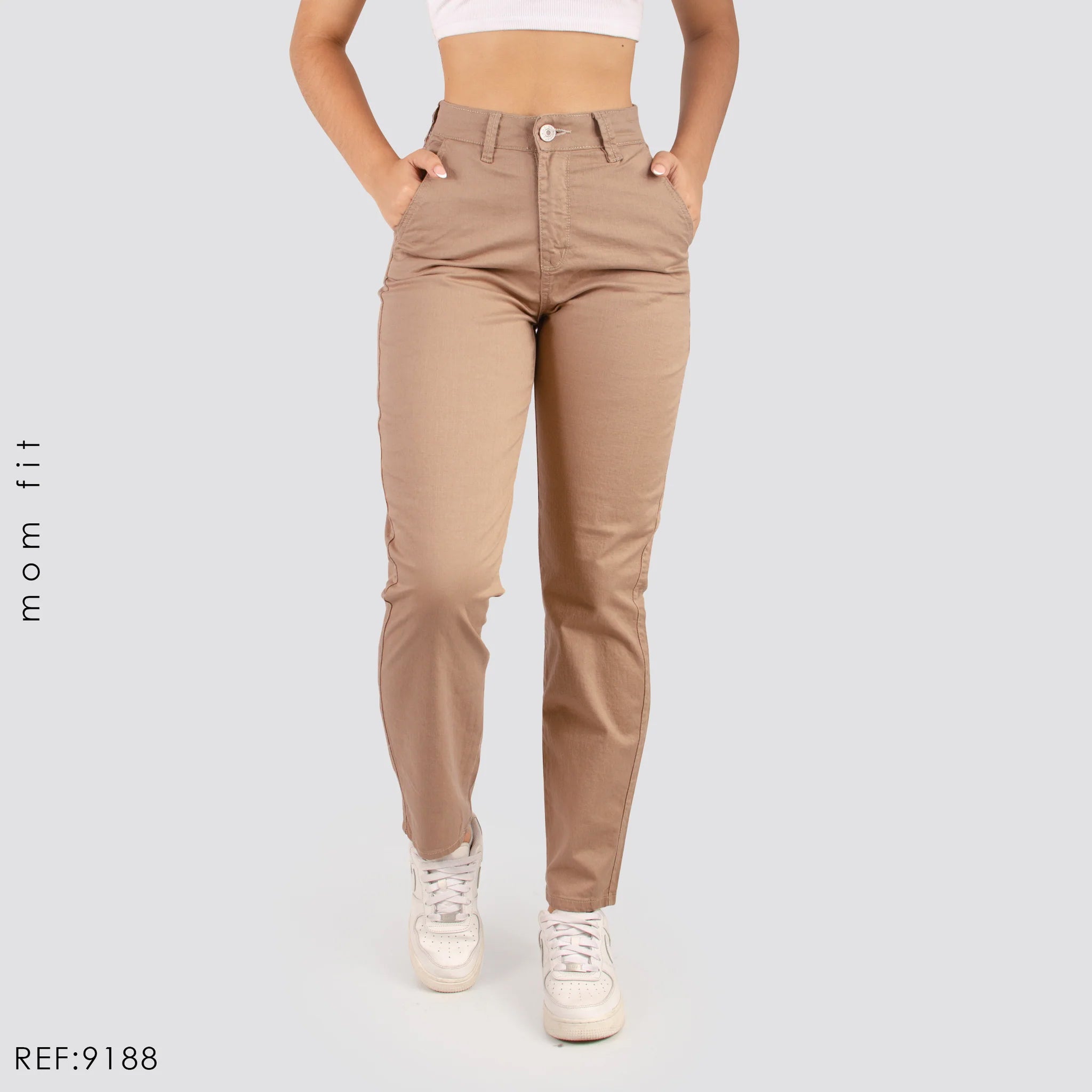 Pantalon Dril Licrado Pantalon Cargo Tiro Alto PANTALON JOGGER