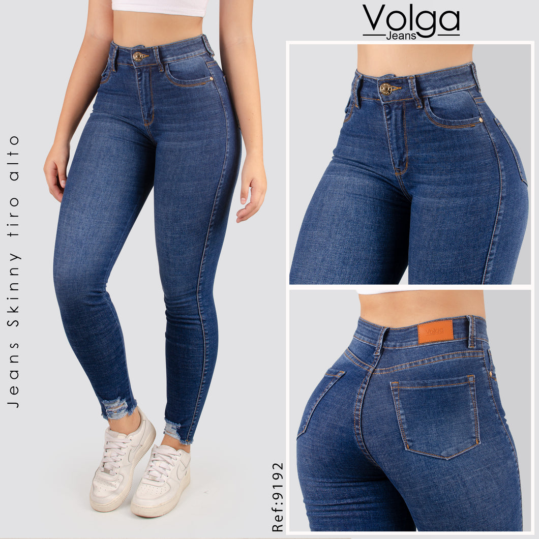 JEANS MUJER SKINNY TIRO ALTO 9192