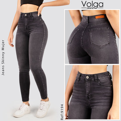 JEANS MUJER SKINNY TIRO ALTO 9194