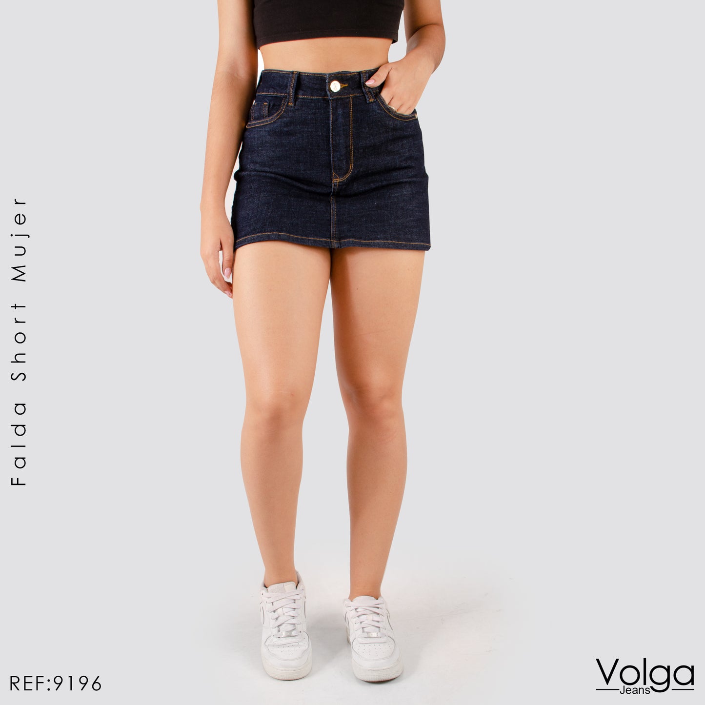 FALDA SHORT TIRO ALTO 9196