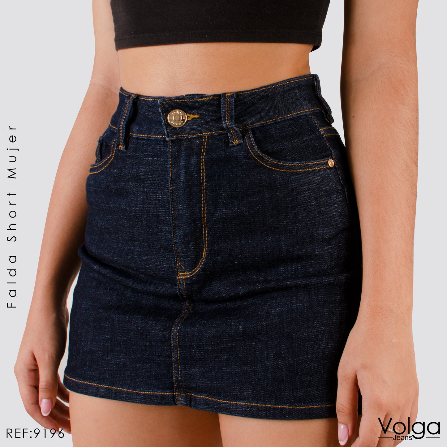 FALDA SHORT TIRO ALTO 9196