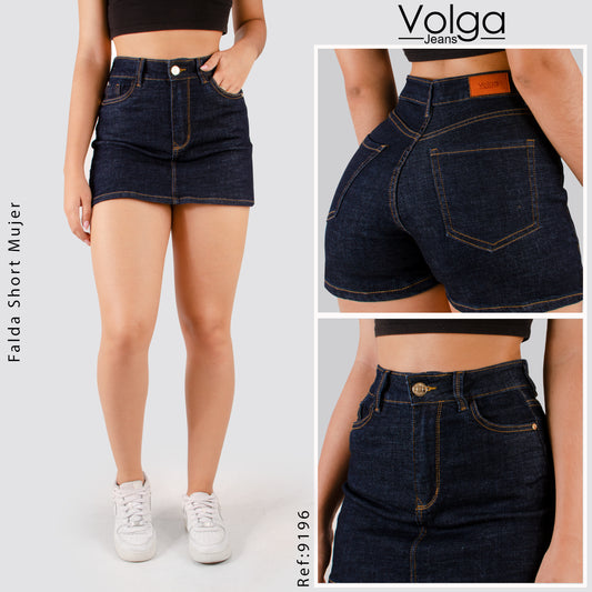 FALDA SHORT TIRO ALTO 9196