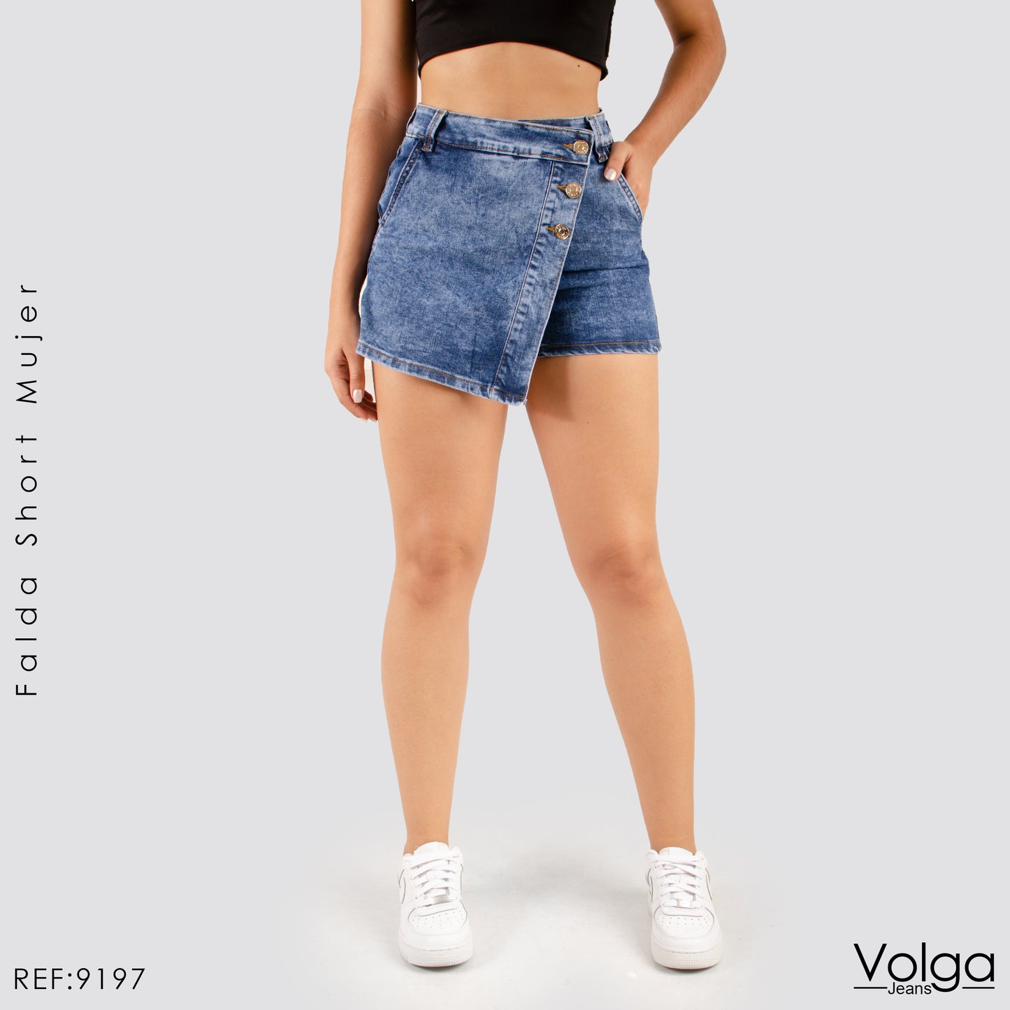 FALDA SHORT TIRO ALTO 9197