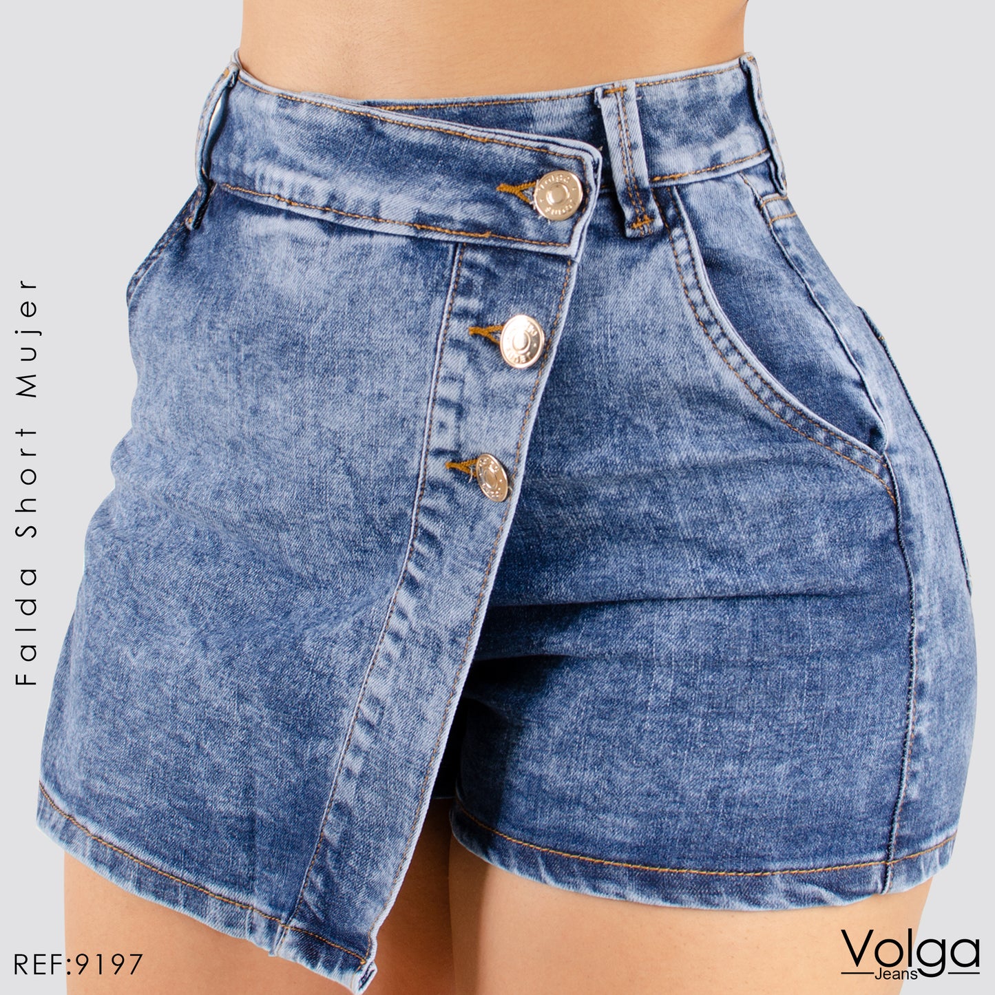 FALDA SHORT TIRO ALTO 9197
