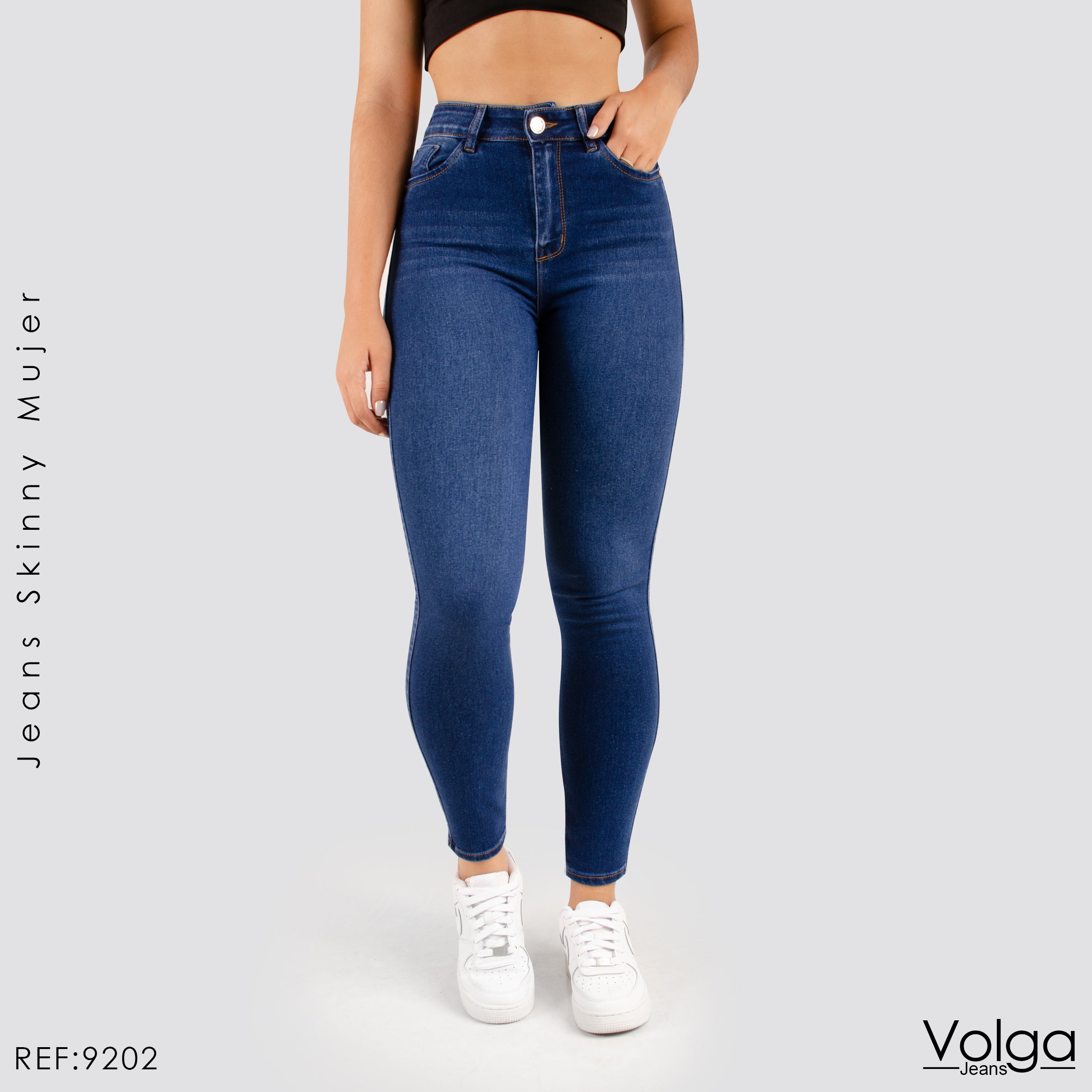 JEANS MUJER SKINNY TIRO ALTO 9202