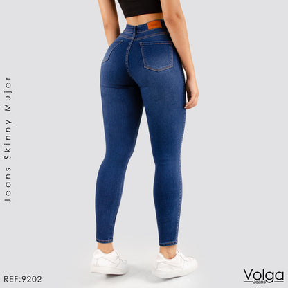 JEANS MUJER SKINNY TIRO ALTO 9202