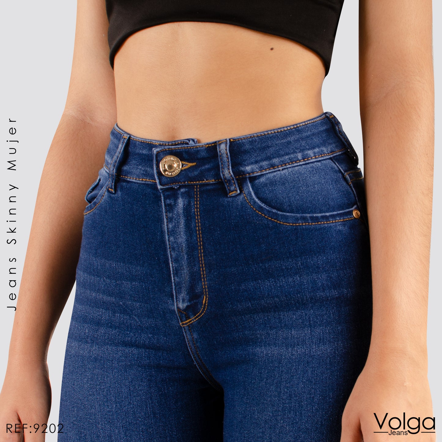 JEANS MUJER SKINNY TIRO ALTO 9202