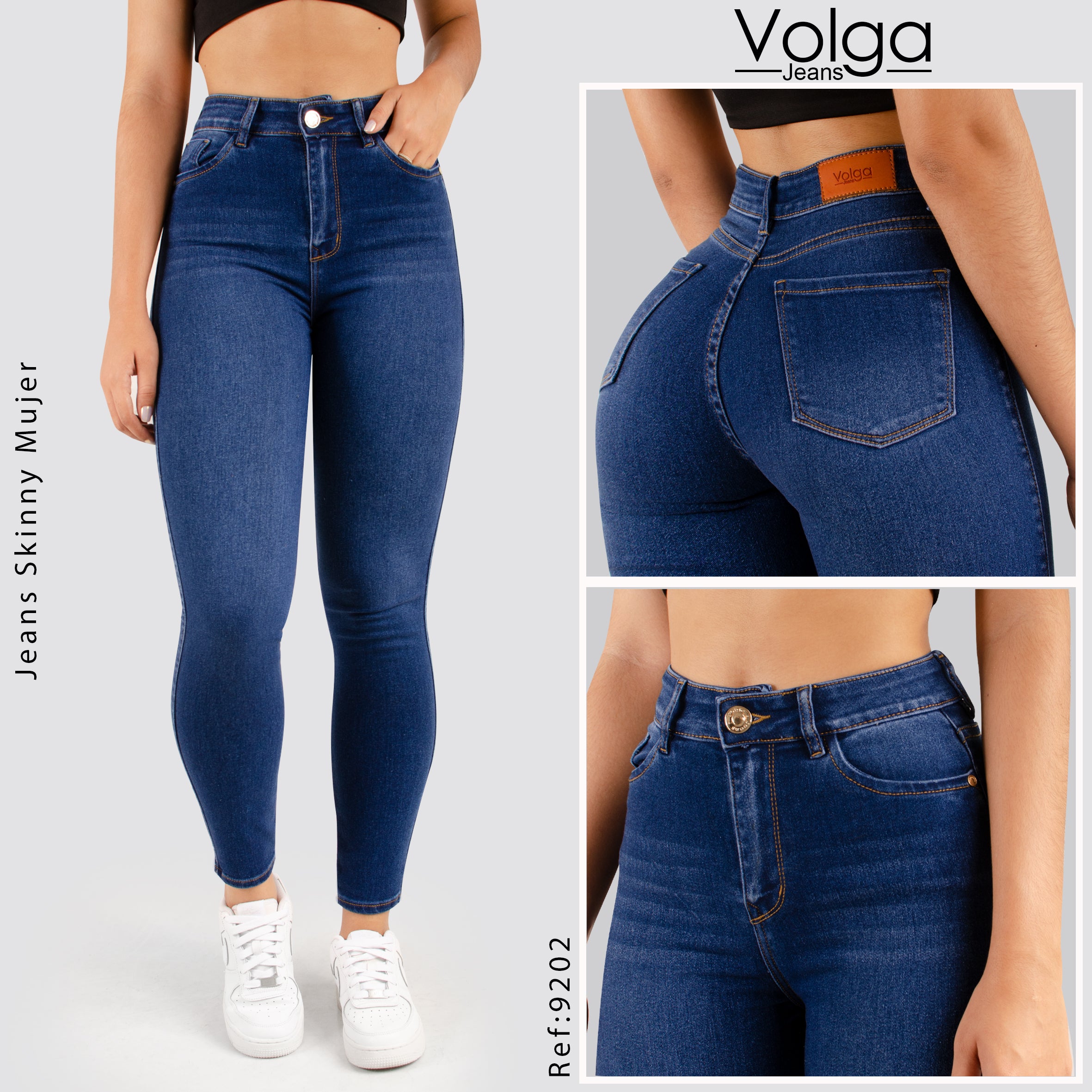 JEANS MUJER SKINNY TIRO ALTO 9202