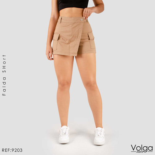 FALDA SHORT TIRO ALTO 9203