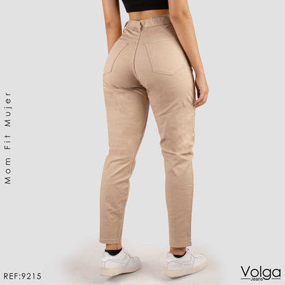 PANTALON DRILL MUJER TIRO ALTO 9215