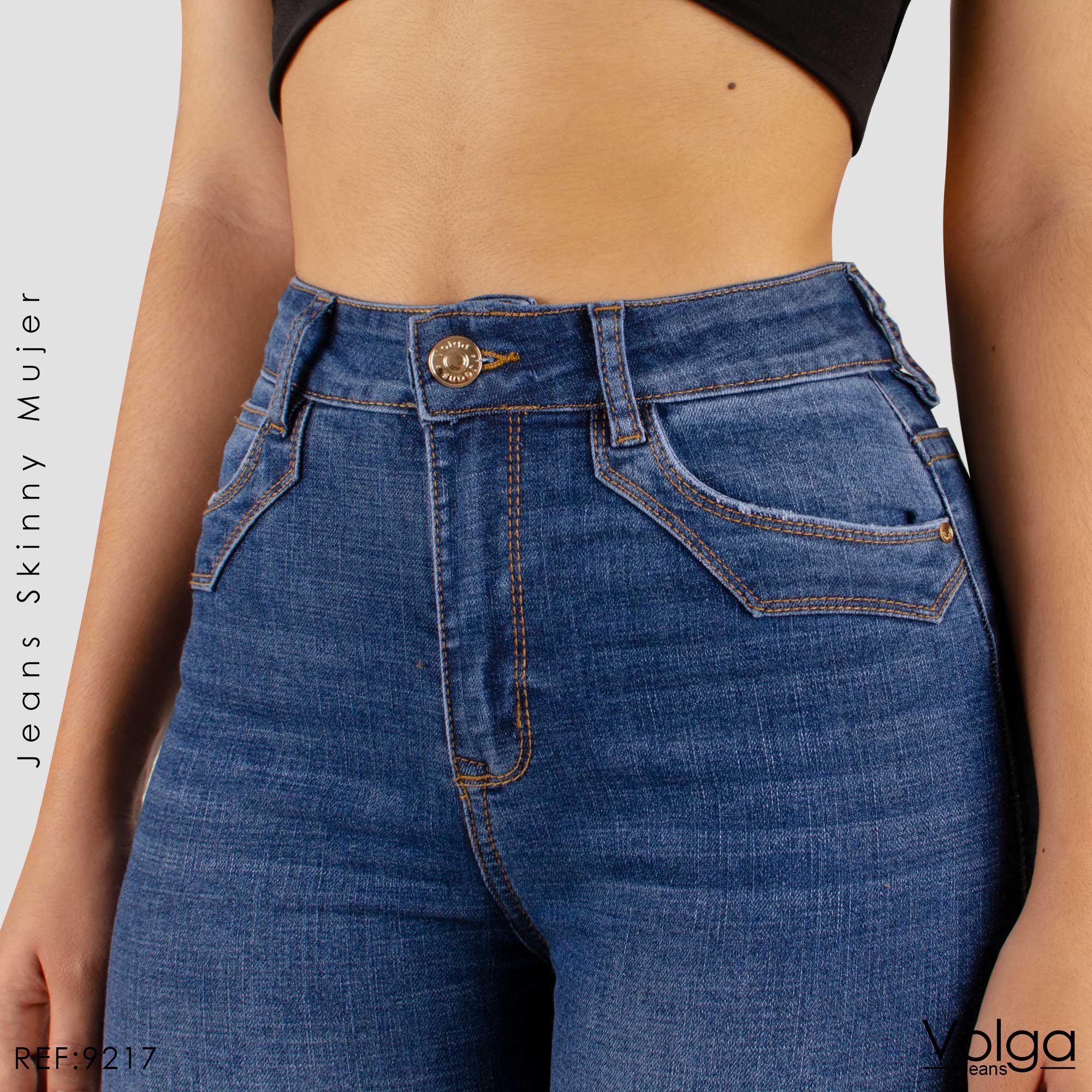 JEANS MUJER SKINNY TIRO ALTO 9217