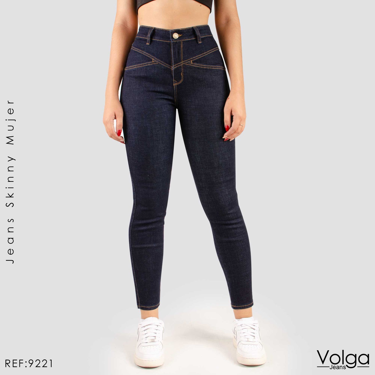JEANS MUJER SKINNY TIRO ALTO 9221
