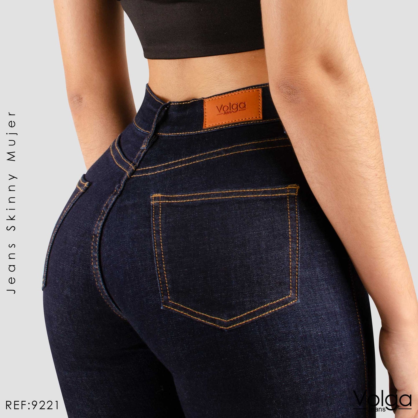JEANS MUJER SKINNY TIRO ALTO 9221