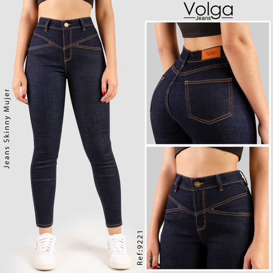 JEANS MUJER SKINNY TIRO ALTO 9221