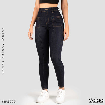 JEANS MUJER SKINNY TIRO ALTO 9222