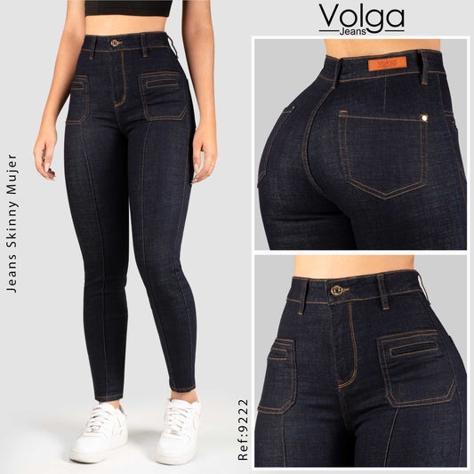 JEANS MUJER SKINNY TIRO ALTO 9222