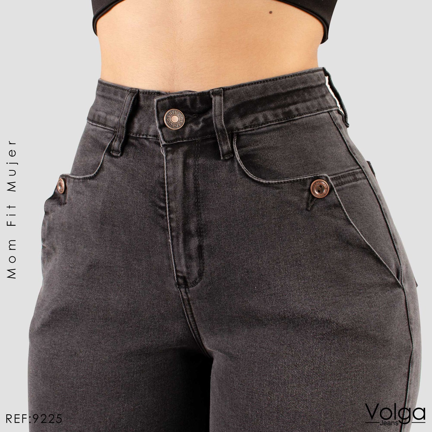 JEANS MUJER MOM FIT TIRO ALTO 9225